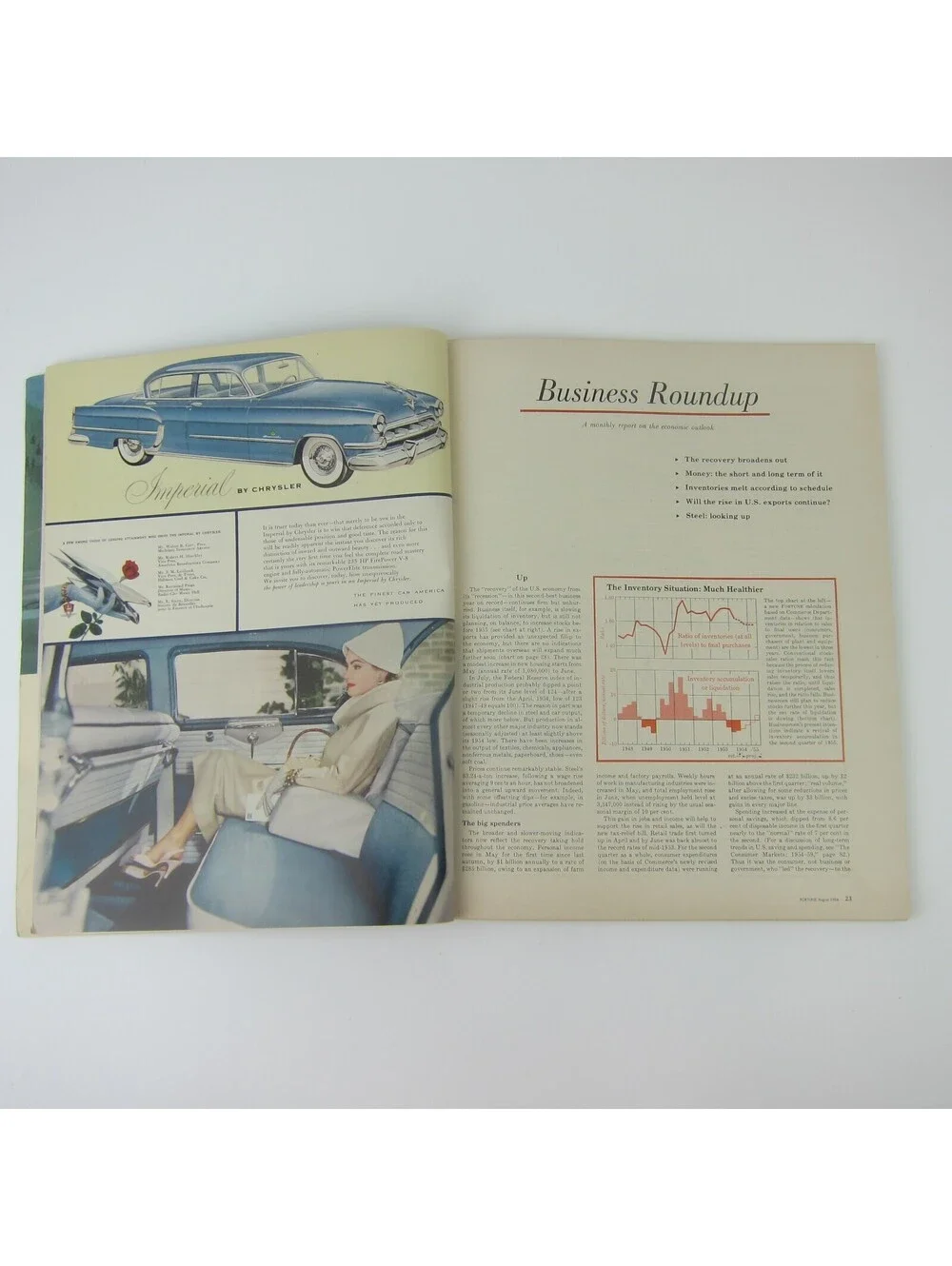 Vintage FORTUNE Magazine August 1954 Phillips Petroleum, Motorola, Caterpillar